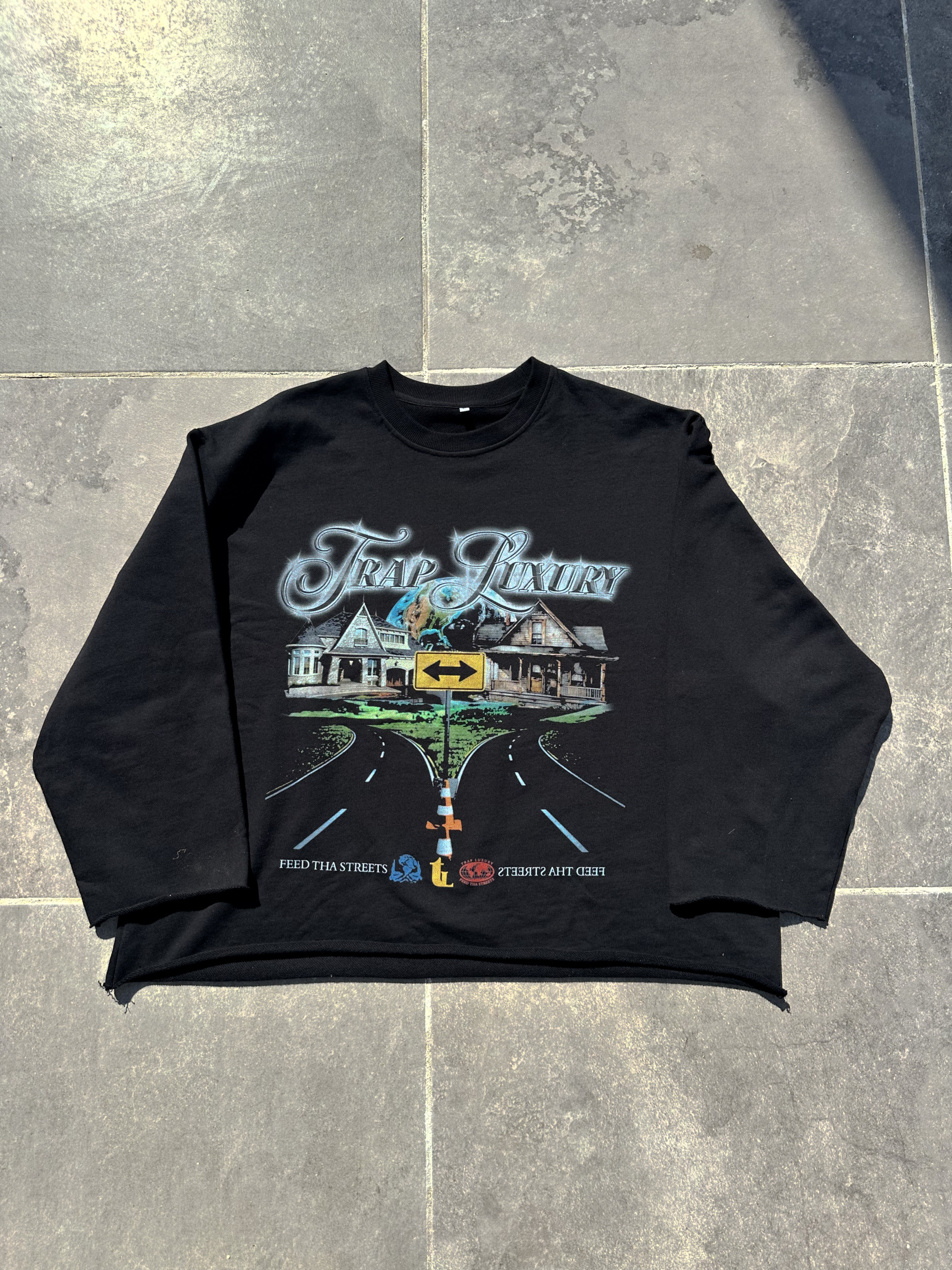 BLACK "CROSSROADS" SWEATSHIRT