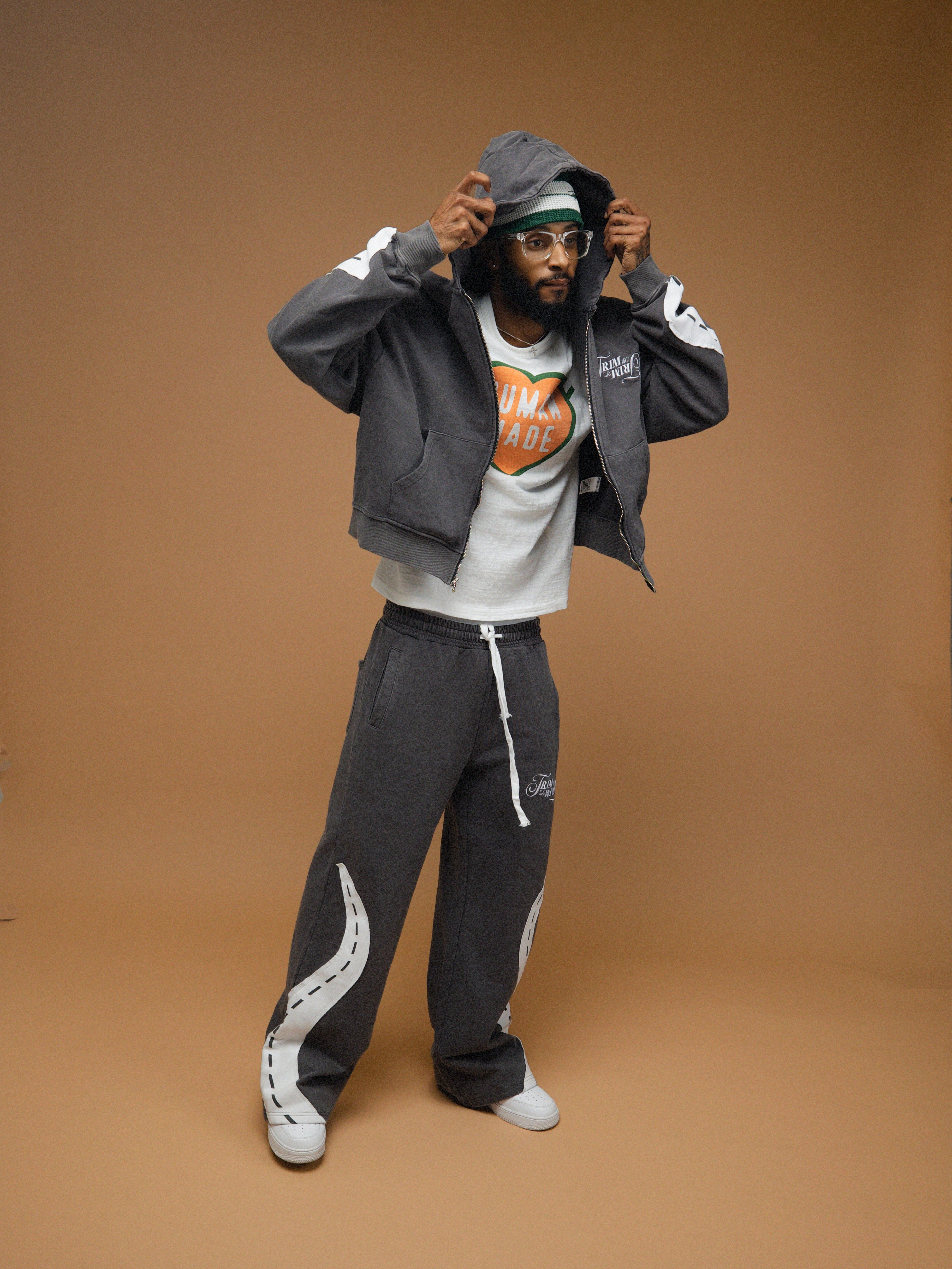 Smoke Grey "Trim De La Trim" Sweatpants