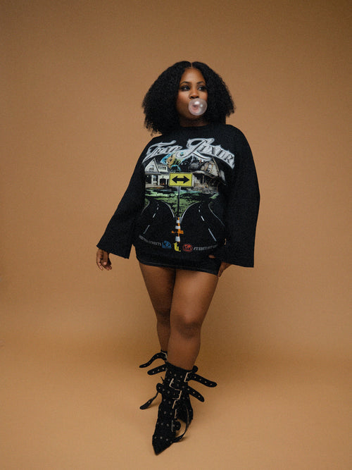 BLACK "CROSSROADS" SWEATSHIRT