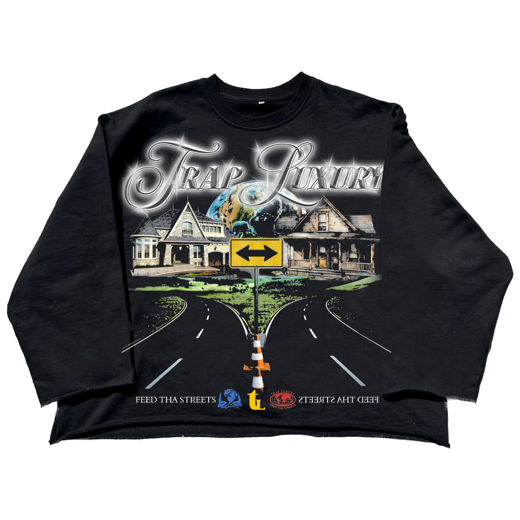 BLACK "CROSSROADS" SWEATSHIRT