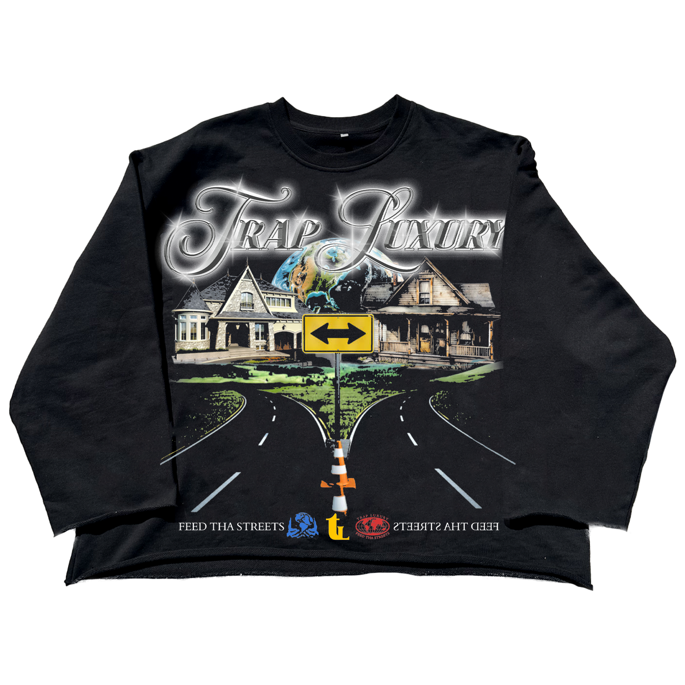 BLACK "CROSSROADS" SWEATSHIRT