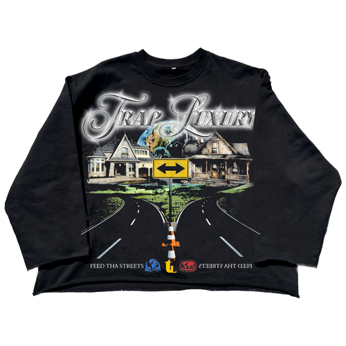 BLACK "CROSSROADS" SWEATSHIRT