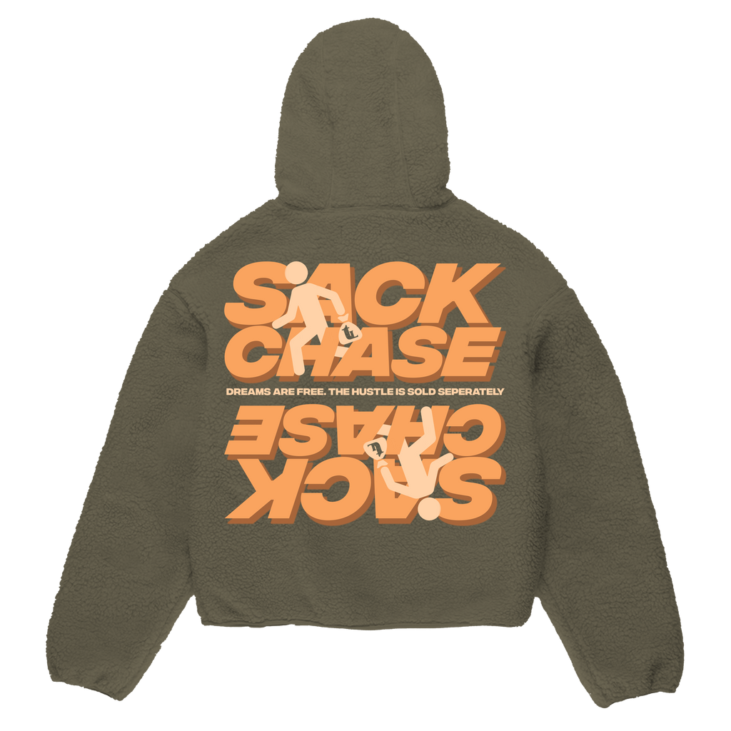 OLIVE DRAB SHERPA PULLOVER