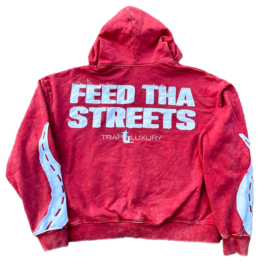 Brick Red "Trim De La Trim" Zip-Up Hoodie