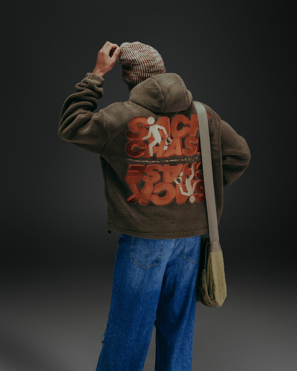 OLIVE DRAB SHERPA PULLOVER